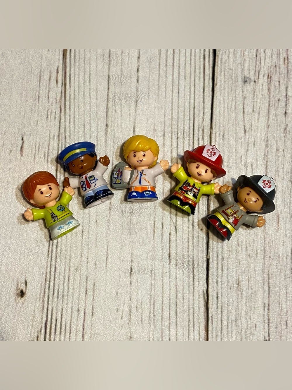 Fisher-Price Little People Figure Lot of 5 Community Workers Firefighter